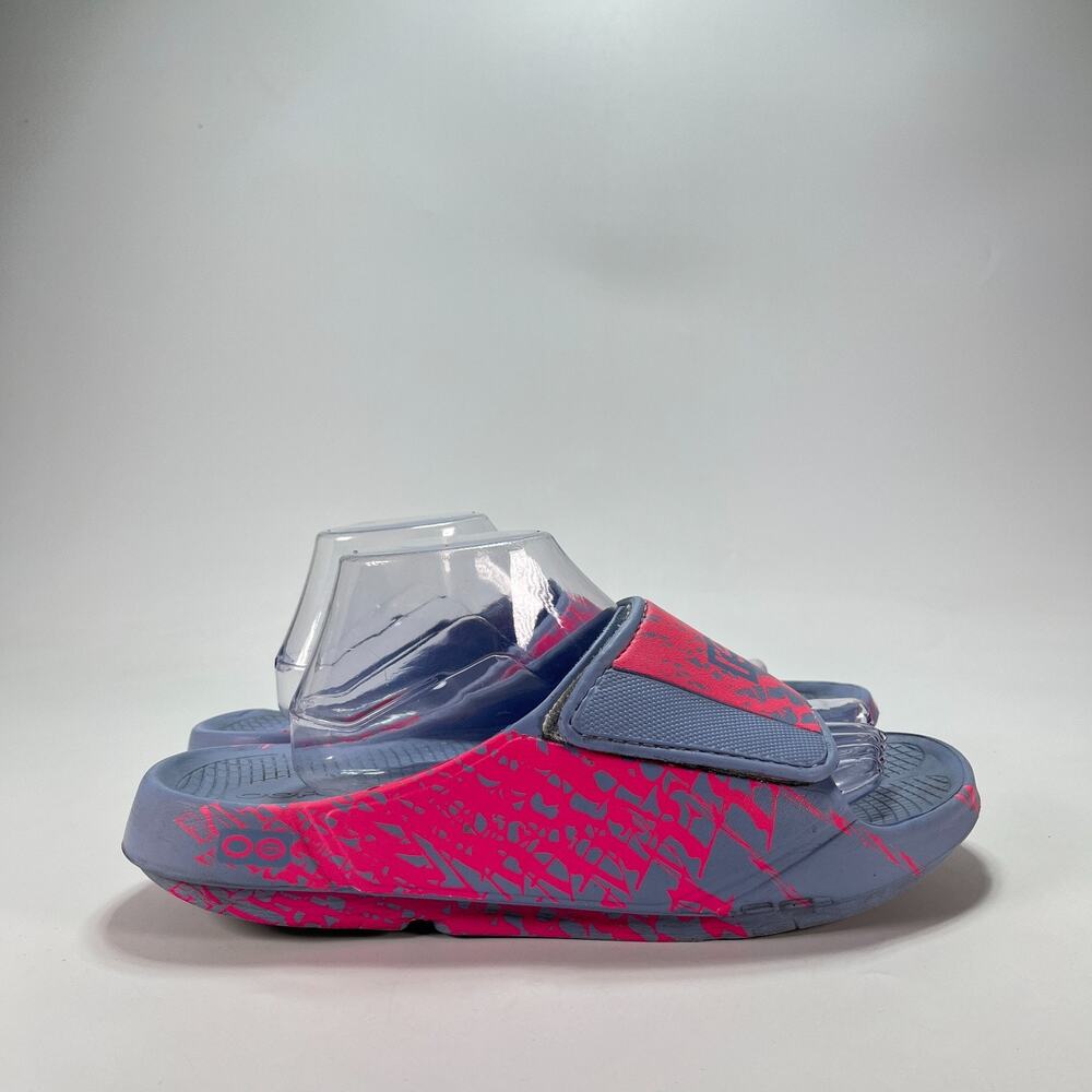 Oofos RE-INC Classic Flex Periwinkle Pink Casual Slide Sandals Men's Size 11